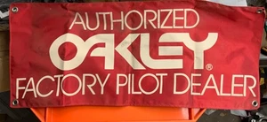 🇺🇸 VINTAGE AUTHORIZED OAKLEY FACTORY PILOT DEALER BANNER OLD SCHOOL BMX - Picture 1 of 1