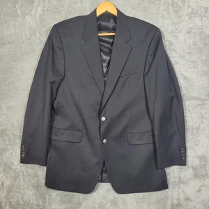 Lauren Ralph Lauren Blazer Sport Coat Mens 42L Black Wool 2 Button Classic - Picture 1 of 9