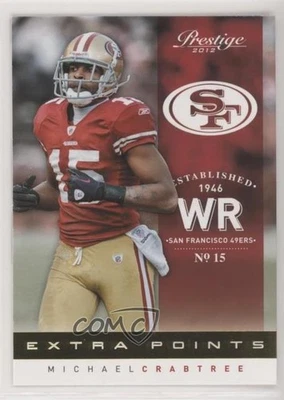 2012 Playoff Prestige Extra Points Gold Michael Crabtree #171 - Image 1 of 2
