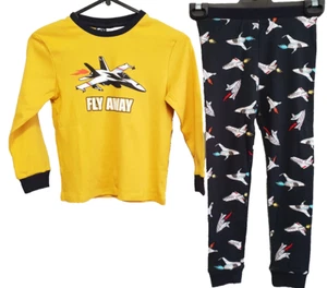 BNWT Boys Sz 3 Under Cover Crew Fly Away Mustard Long Jersey Knit Winter Pyjamas - Picture 1 of 2
