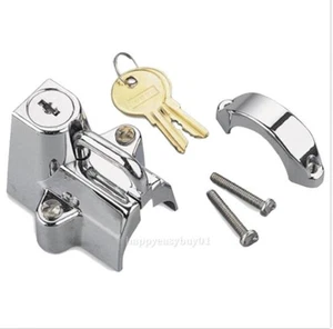 Cerradura universal de metal para casco de motocicleta de 7/8" 22 mm para tubo Harley plateado - Imagen 1 de 5