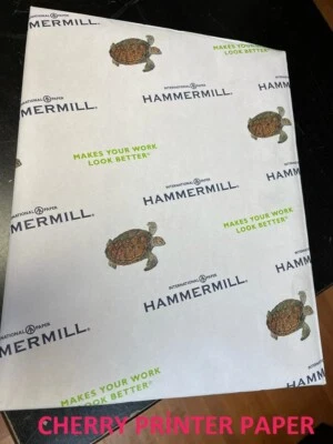 Hammermill Recycled Colored Paper 20lb 8 1/2 x 11 Cherry 500 Sheets/Ream 102210 - Image 1 of 4