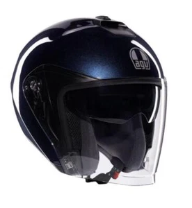Casco Jet AGV Irides Mono Profundo Azul Metalizada Doble Visera Tamaño XL - Imagen 1 de 5
