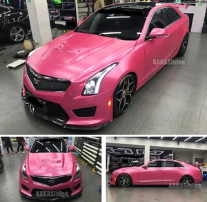 Pink Flexible Entire Car Wrap Satin Chrome Glitter Pearl Metal Vinyl Sticker AX - Picture 1 of 5