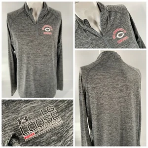 University Chicago Maroons Under Armour ¼ Zip Pullover L Gray Loose YGI A2-879 - Picture 1 of 10
