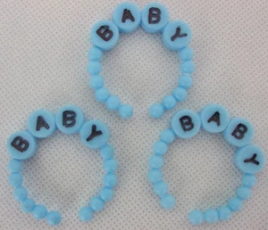 2 x 3 Blue Mini Baby Bracelet Embellishments for card crafts 6 in total - Picture 1 of 1