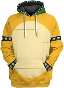 Youth 12-14 Bowser Pullover Hoodie Super Mario Bros Cosplay Costume Sweatshirt - Picture 1 of 8