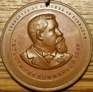 CIVIL WAR Veterans GAR REPRESENTATIVE Medal Ribbon 1897 1898 ENCAMPMENT ILLINOIS - Picture 1 of 4