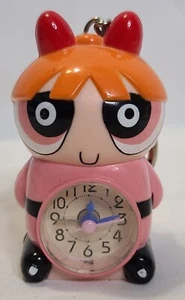 VTG Powerpuff Girls Blossom 2.75" Key Chain Alarm Clock Collectible Toy - Picture 1 of 3