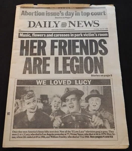 New York TAGESNACHRICHTEN Donnerstag, 27. April 1989 WE LOVED LUCY Tod von Lucille Ball - Bild 1 von 20