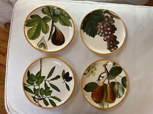 William Sonoma "Botanical Fall Fruit" 8 3/4" Salad Plates. Set of 4.NIB. - Picture 1 of 7