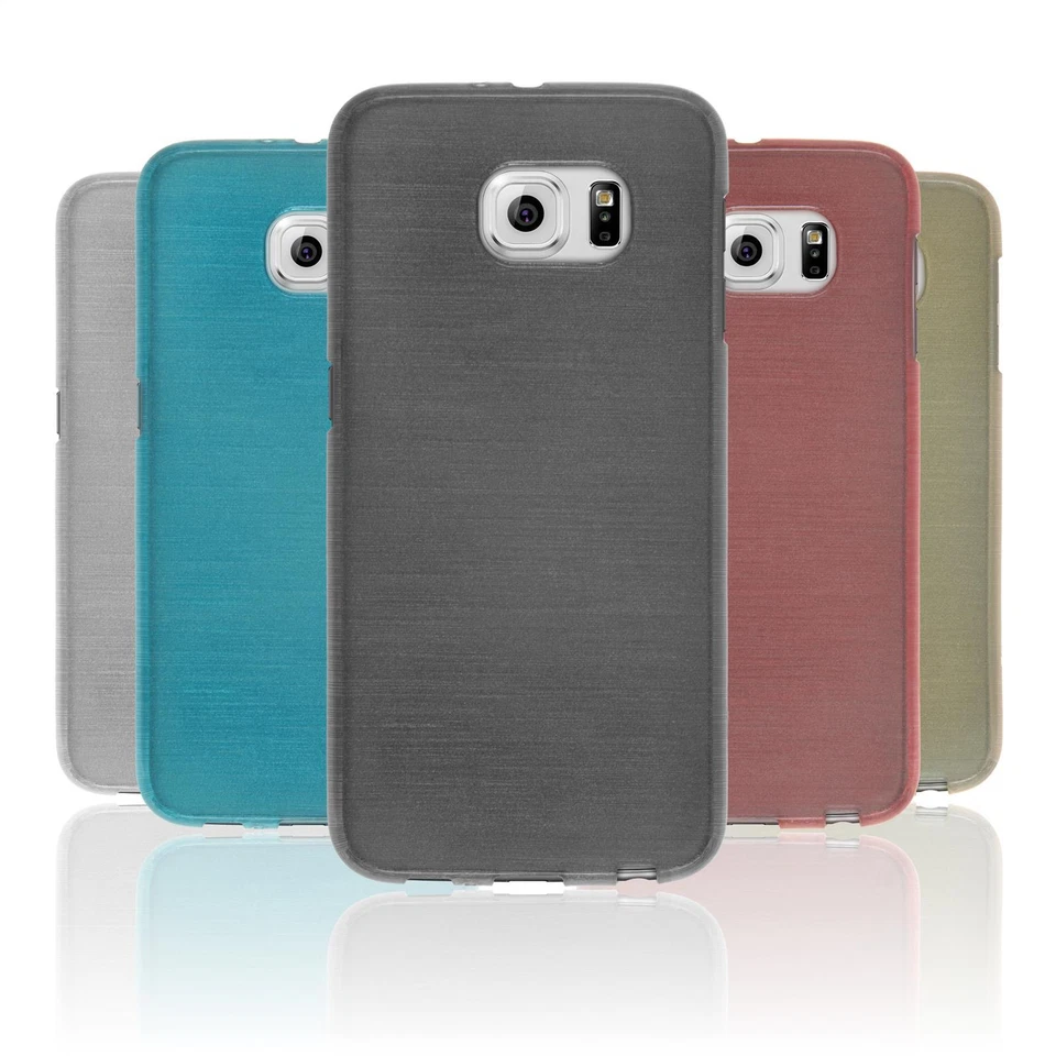 Custodia protettiva per modello Samsung Galaxy in stile spazzolato cover case TPU bumper astuccio - Immagine 1 di 1