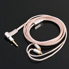 For Shure SE425 3.5mm to MMCX Headphone Upgrade Cable Silver Plated Balanced