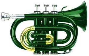 Top Bb-Taschentrompete als Einsteigerinstrument für Kinder und Erwachsene grün - Bild 1 von 4
