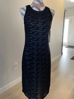 Nuevo con etiquetas Vestido sin mangas Andrew Marc negro recortado forrado talla M Foto 1 de 4