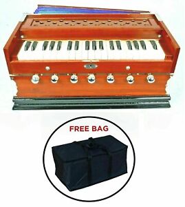 Harmonium 7 Stopper Multi Bellow 39 Key 440Hz Indian Musical Instrument With Bag