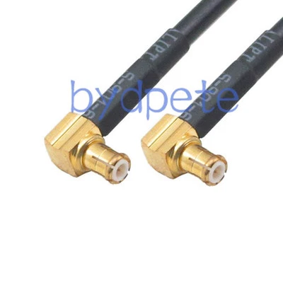 MCX male plug to MCX male right angle RF Antenna Coaxial Cable 30cm RG174 12inch - Image 1 of 4