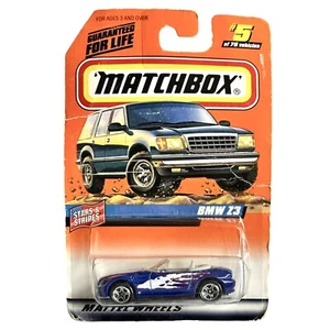 Ruedas Mattel Matchbox Stars & Stripes 1997 de colección BMW Z3 azul nuevo en paquete 5/75 - Imagen 1 de 6