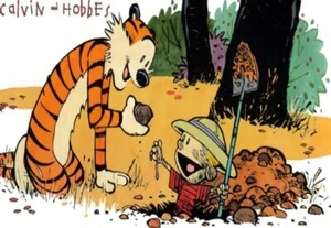 Calvin und Hobbes Foto Magnet @ 3"x5" - Bild 1 von 3