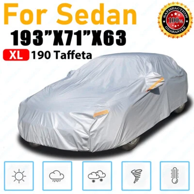 Полный автомобильный защитный чехол водонепроницаемый солнцезащитный УФ снег пыль дождь устойчивый для седанов - Изображение 1 из 4