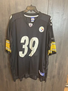 Vintage Reebok NFL Pittsburgh Steelers Willie Parker #39 Jersey Adult 4XL Black - Picture 1 of 9