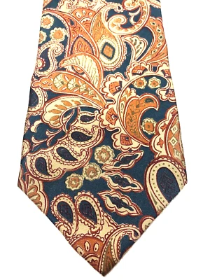 JOSEPH ABBOUD CORBATA HOMBRE VERDE CON ORO Y NARANJA 3,75 X 60 Foto 1 de 4