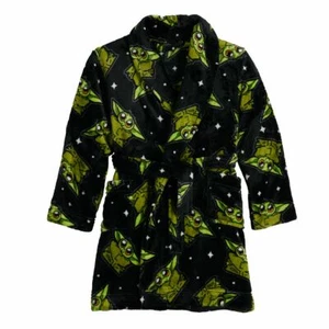 Baby Yoda Robe Bathrobe Pajamas Cover Boy Girl Star Wars Mandalorian 5 6 S Grogu - Picture 1 of 2