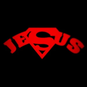 Super Jesus Aufkleber Aufkleber für Auto Van Fenster Stoßstange Wohnwagen Superman Camper - Bild 1 von 2