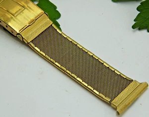 Vintage 12K yellow gold filled men's Handi fold watch band Kestenmade 3/4" 19mm - Picture 1 of 7