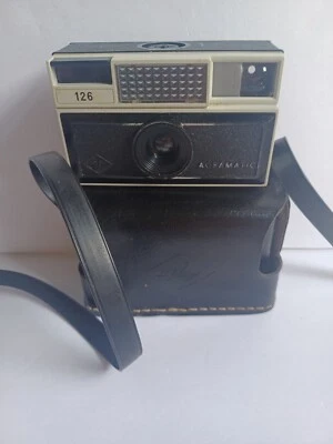Estuche de cuero vintage AGFA Agfamatic 126 cámara 1969 SIN PROBAR Foto 1 de 4