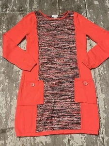 KC Parker Long Sleeve Fall Orange Sweater Dress Girls 14/16 - Picture 1 of 6