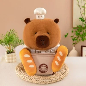 Cartoon Capybara Plush Doll Baking Capibara Fluffty Doll Birthday Gift - Picture 1 of 12