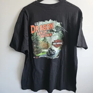 U.S. 129 Dragon Harley Davidson Tallahassee, TN Black Cut Tag XL Short Sleeve - Picture 1 of 8