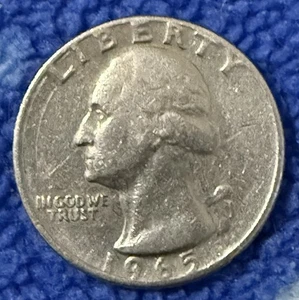 1965 Washington Silver Quarter No Mint Mark Error Rare Coin Collectible - Picture 1 of 5