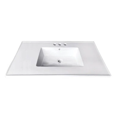 LBT31227W34 Continental Vanity Sink Top, White - Image 1 of 4