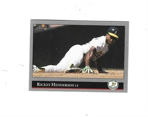 1992 Leaf #116 Rickey Henderson OAKLAND ATHLETICS - Picture 1 of 1