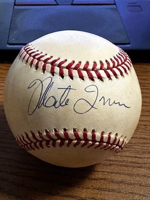 MONTE IRVIN 4 SIGNED AUTOGRAPHED ONL BASEBALL!  Giants, Cubs, Eagles!  HOF! - Image 1 of 2