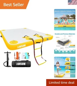 Versatile Inflatable Floating Dock - 8×6 ft For Water Fun & Kid-Friendly Access - Picture 1 of 10