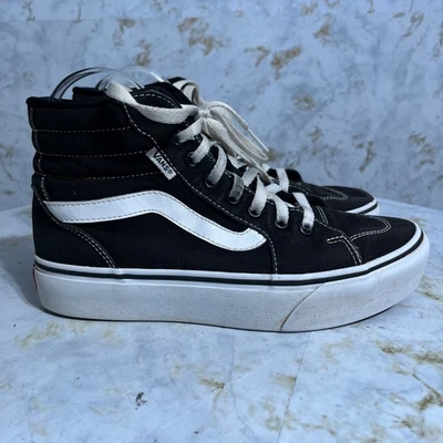 Vans Sk8-Hi OTW Womens Size 8 Shoes Black White Casual Platform Fashion Sneakers - Image 1 of 4
