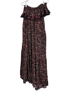Vestido Free People Mujer Pequeño Negro What About Love Maxi Asimétrico - Imagen 1 de 7