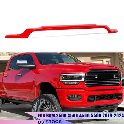 For 2019 2020-24 Ram 2500 3500 Pickup Front Upper Grille Molding Trim Flame Red - Image 1 of 4