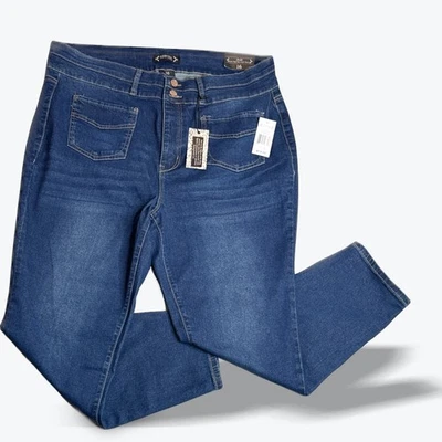 Nuevos Pantalones de mezclilla Nanette Lepore para mujer Jolie tiro súper alto al tobillo talla 16 Foto 1 de 4