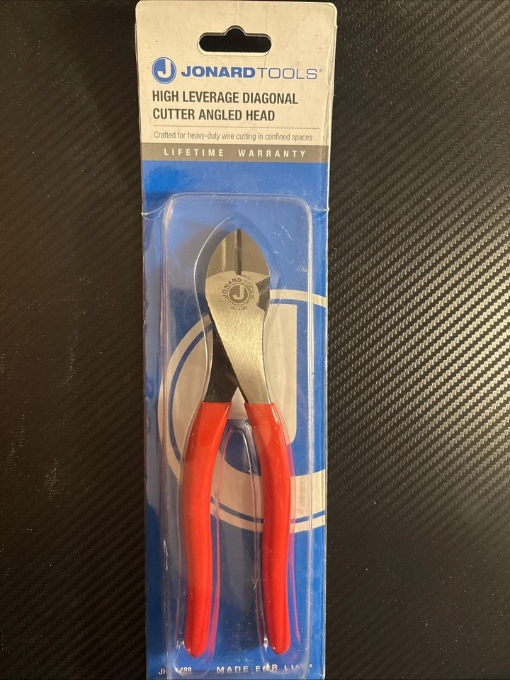 JIC-2488 High Leverage Diagonal Cutter, Curved Head, Dipped Handles - Image 1 of 2