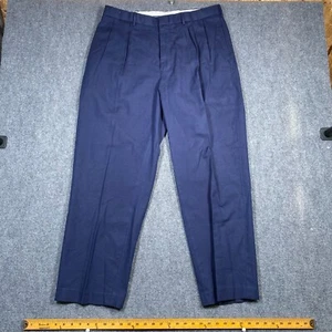 Polo Golf Ralph Lauren Pantalone Uomo 36R Navy Lino Seta Cotone Polo Golf Pieghettato - Foto 1 di 10