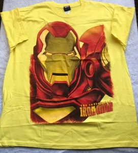 NEW 2012 Marvel Mad Engine IRON MAN yellow graphic T-shirt size Mens XL - Picture 1 of 6