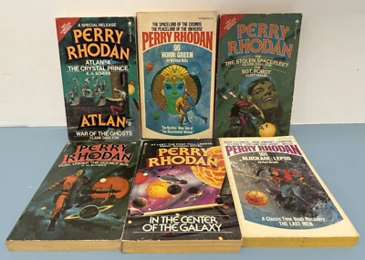 VTG Lot of 6 Perry Rhodan Sci Fi PB  #96, 101, 108, 109, 110 Atlan #4, 5+ - Image 1 of 4