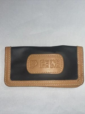 Jon Hart Design Canvas And Leather Check Book Cover Black Brown - Image 1 of 4