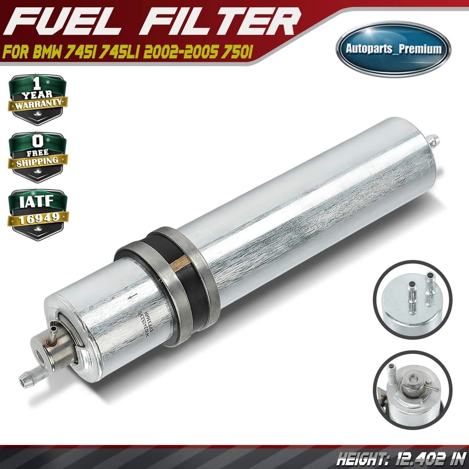 Filtro de combustible (completo en línea) para BMW 745i 745Li 2002-2005 750i 750Li 2006-2008 Foto 1 de 4