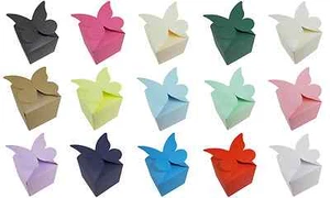 Butterfly Top Muffin / Cupcake Boxes, Wedding – Choose Colour and Quantity  - Picture 1 of 16