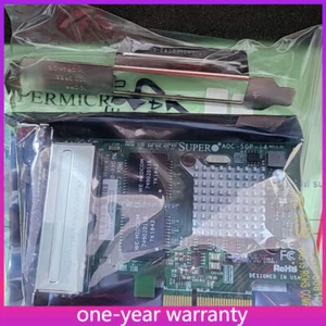 SUPERMICRO AOC-SGP-I4 INTEL( I350-T4V2) QUAD PORT Gigabit NIC w/BOTH BRACKETS - Picture 1 of 6